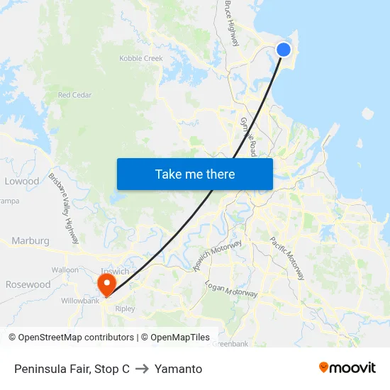 Peninsula Fair, Stop C to Yamanto map