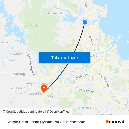 Gympie Rd at Eddie Hyland Park to Yamanto map