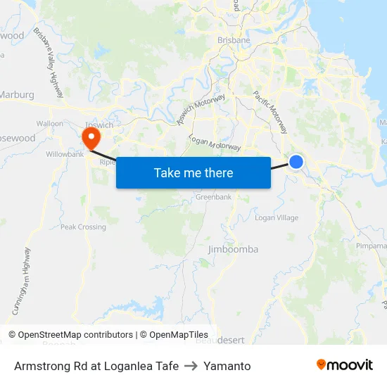Armstrong Rd at Loganlea Tafe to Yamanto map