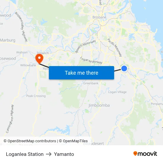 Loganlea Station to Yamanto map