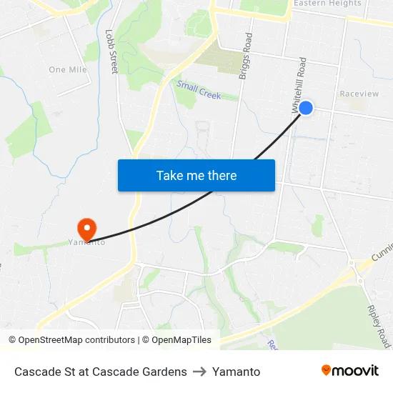 Cascade St at Cascade Gardens to Yamanto map