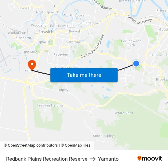 Redbank Plains Recreation Reserve to Yamanto map