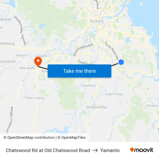 Chatswood Rd at Old Chatswood Road to Yamanto map