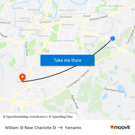William St Near Charlotte St to Yamanto map