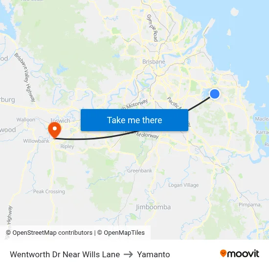 Wentworth Dr Near Wills Lane to Yamanto map