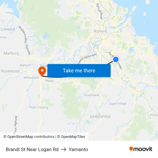 Brandl St Near Logan Rd to Yamanto map