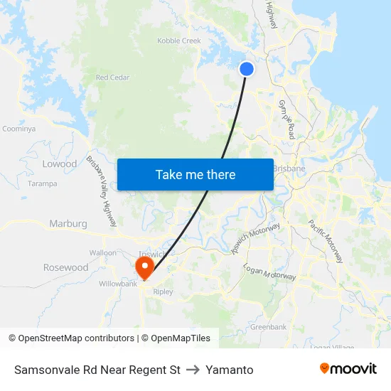 Samsonvale Rd Near Regent St to Yamanto map