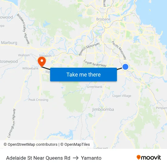 Adelaide St Near Queens Rd to Yamanto map