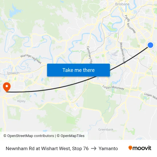 Newnham Rd at Wishart West, Stop 76 to Yamanto map