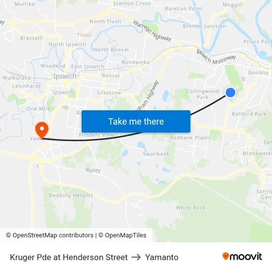 Kruger Pde at Henderson Street to Yamanto map