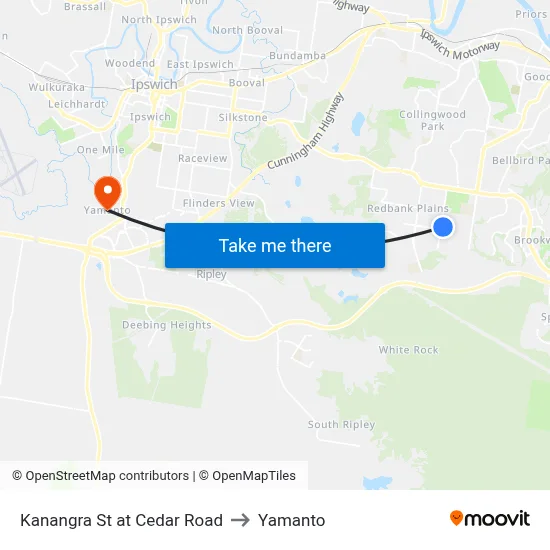 Kanangra St at Cedar Road to Yamanto map