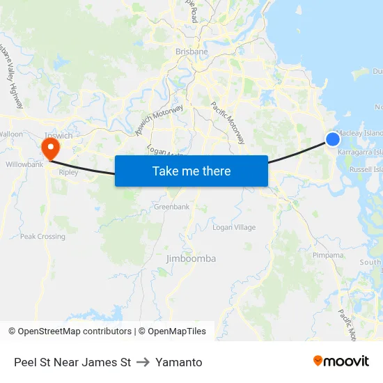 Peel St Near James St to Yamanto map