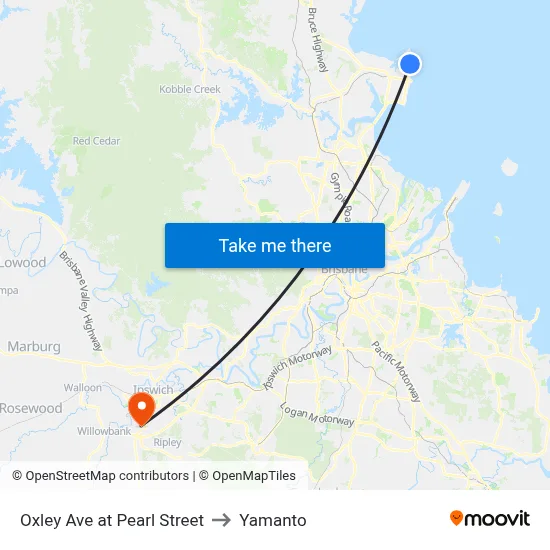 Oxley Ave at Pearl Street to Yamanto map