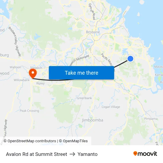 Avalon Rd at Summit Street to Yamanto map