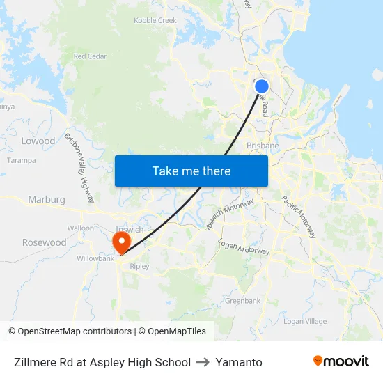 Zillmere Rd at Aspley High School to Yamanto map
