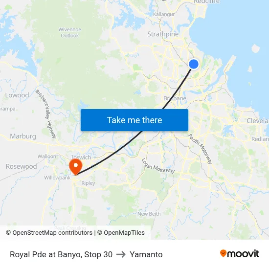 Royal Pde at Banyo, Stop 30 to Yamanto map