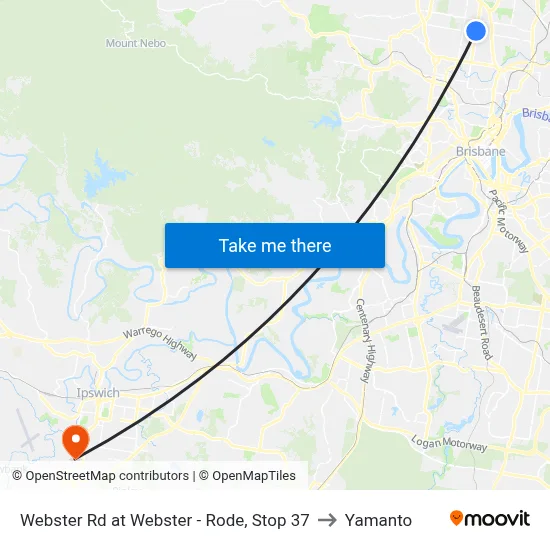 Webster Rd at Webster - Rode, Stop 37 to Yamanto map