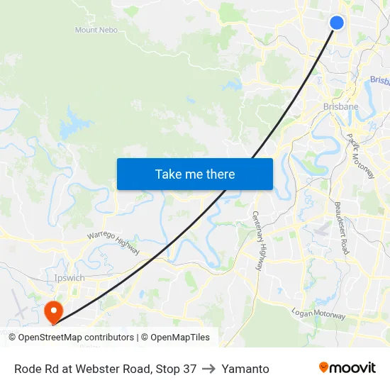 Rode Rd at Webster Road, Stop 37 to Yamanto map
