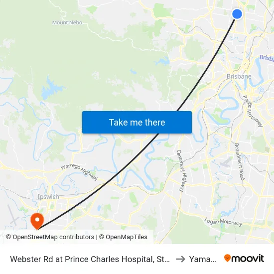 Webster Rd at Prince Charles Hospital, Stop 38 to Yamanto map
