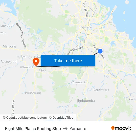 Eight Mile Plains Routing Stop to Yamanto map