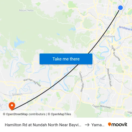 Hamilton Rd at Nundah North Near Bayview Tce to Yamanto map