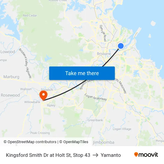 Kingsford Smith Dr at Holt St, Stop 43 to Yamanto map
