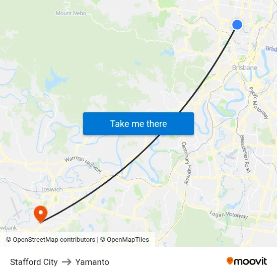 Stafford City to Yamanto map