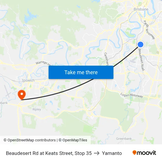 Beaudesert Rd at Keats Street, Stop 35 to Yamanto map