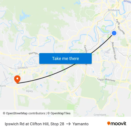 Ipswich Rd at Clifton Hill, Stop 28 to Yamanto map