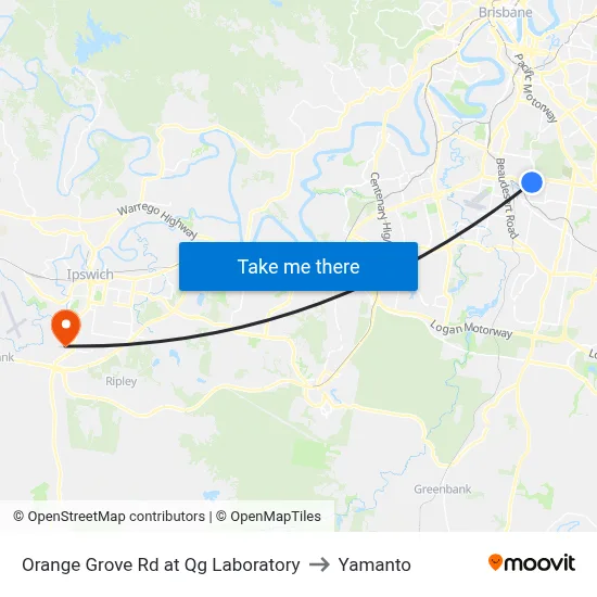 Orange Grove Rd at Qg Laboratory to Yamanto map