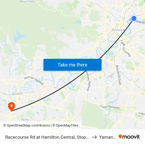 Racecourse Rd at Hamilton Central, Stop 20 to Yamanto map