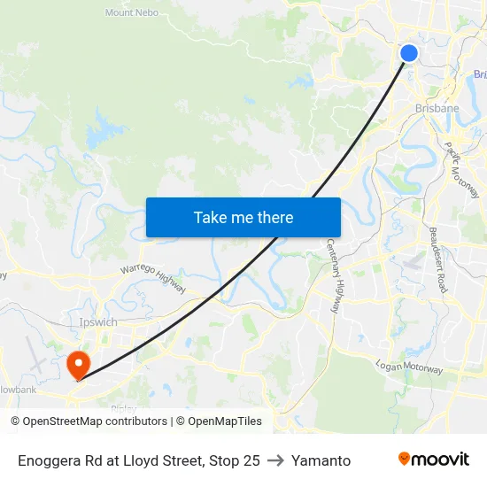Enoggera Rd at Lloyd Street, Stop 25 to Yamanto map