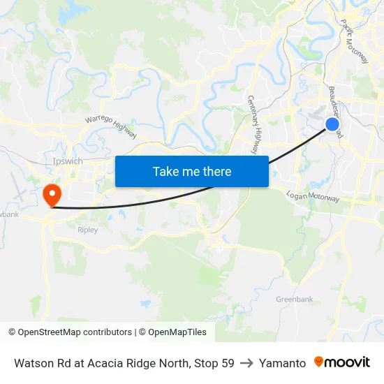 Watson Rd at Acacia Ridge North, Stop 59 to Yamanto map