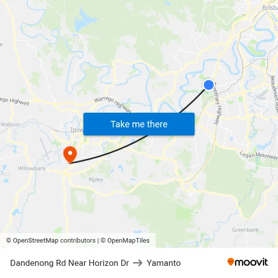 Dandenong Rd Near Horizon Dr to Yamanto map