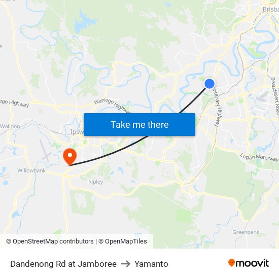 Dandenong Rd at Jamboree to Yamanto map