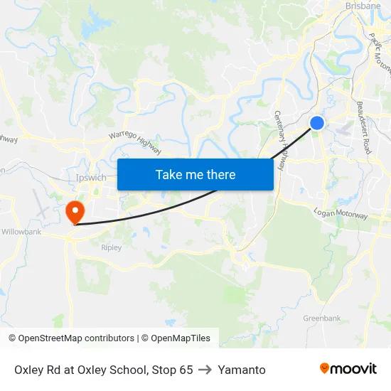 Oxley Rd at Oxley School, Stop 65 to Yamanto map