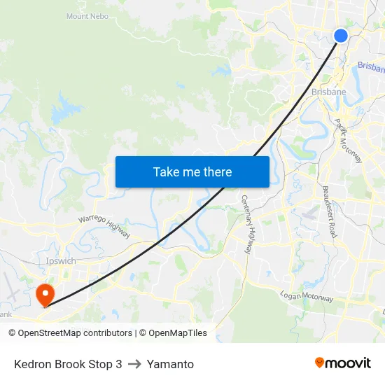 Kedron Brook Stop 3 to Yamanto map
