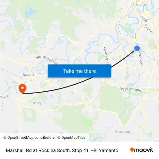 Marshall Rd at Rocklea South, Stop 41 to Yamanto map