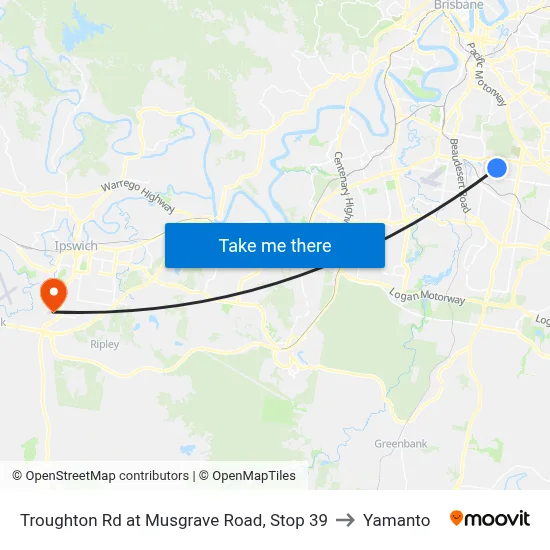 Troughton Rd at Musgrave Road, Stop 39 to Yamanto map