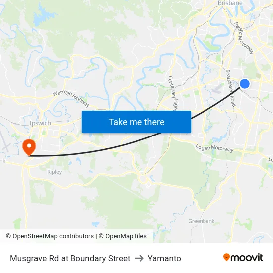 Musgrave Rd at Boundary Street to Yamanto map