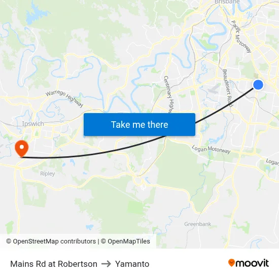 Mains Rd at Robertson to Yamanto map