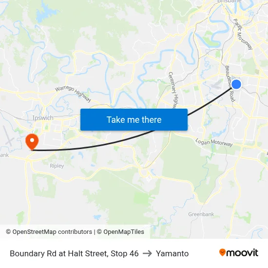 Boundary Rd at Halt Street, Stop 46 to Yamanto map