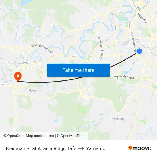 Bradman St at Acacia Ridge Tafe to Yamanto map