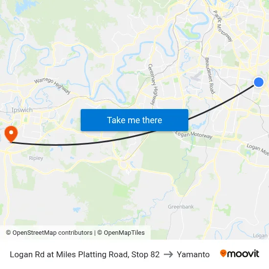 Logan Rd at Miles Platting Road, Stop 82 to Yamanto map