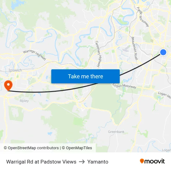 Warrigal Rd at Padstow Views to Yamanto map