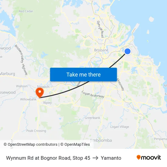 Wynnum Rd at Bognor Road, Stop 45 to Yamanto map