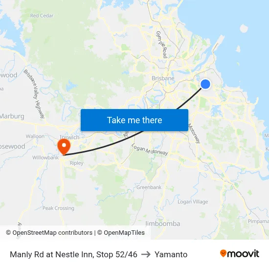 Manly Rd at Nestle Inn, Stop 52/46 to Yamanto map