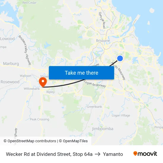 Wecker Rd at Dividend Street, Stop 64a to Yamanto map