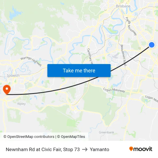 Newnham Rd at Civic Fair, Stop 73 to Yamanto map
