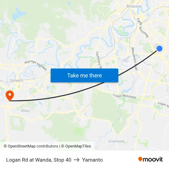 Logan Rd at Wanda, Stop 40 to Yamanto map